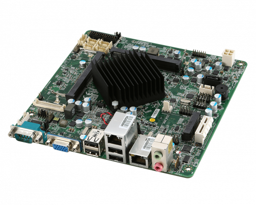 上海祁鸣MS-98F5 板载凌动J1900四核四线程线Mini-ITX主板应用于超市自助结账终端